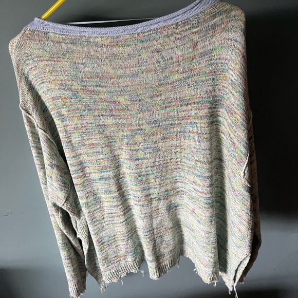 NWOT free people frayed hem sweater small - Picture 3 of 4